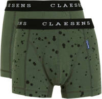 Claesen's boxershort - set van 2 groen/zwart