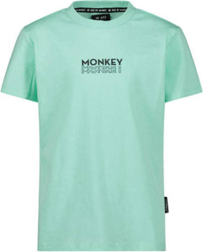Me & My Monkey T-shirt Jimmy met logo mintgroen