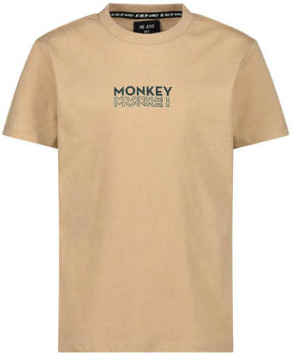 Me & My Monkey T-shirt Jimmy met logo zand