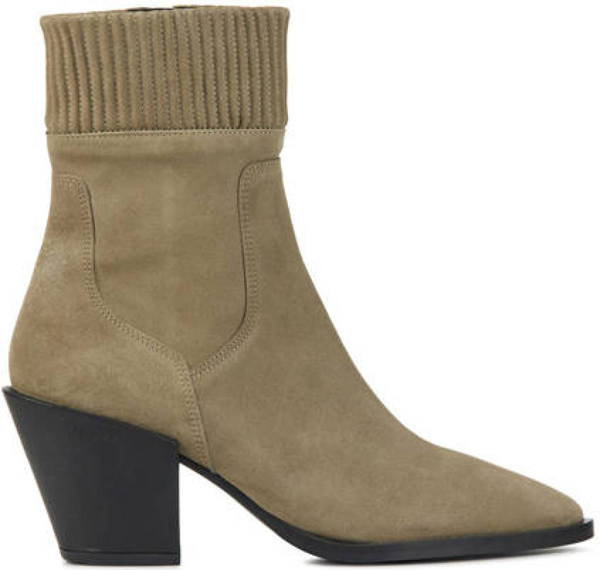 Nubikk suede enkelaarzen taupe