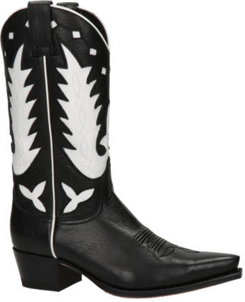 Sendra enkellaarzen zwart/wit