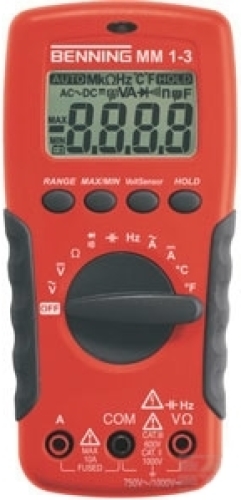 Benning Multimeter | 0,1 mV-750 V AC, 0,1 mV-1000 V DC | RMS | 1 stuk - 044083