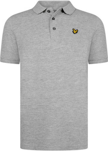 Lyle & Scott polo met logo grijs melange