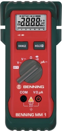 Benning Multimeter | 0,1 mV-600 V AC, 0,1 mV-600 V DC | RMS | 1 stuk - 044027