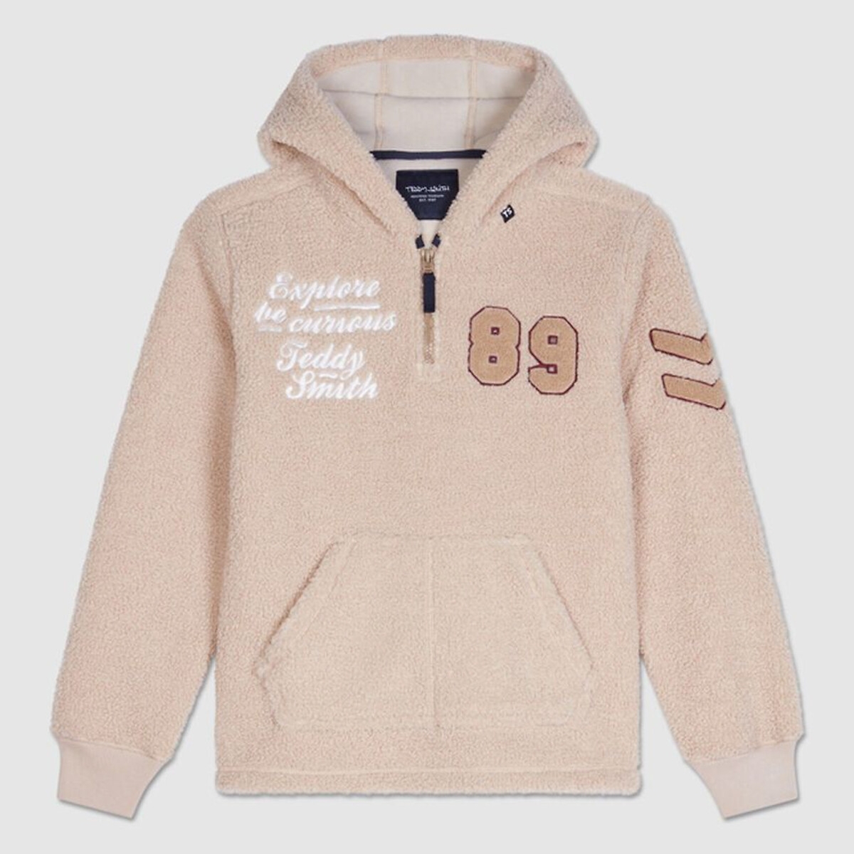 Teddy Smith Hoodie in schaapachtige stof