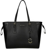 Michael Kors leren shopper Voyager zwart