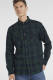 anytime geruite overhemd donkergroen/navy