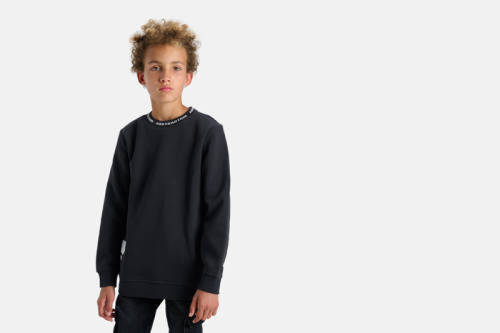 Shoeby Jill & Mitch sweater Itai met tekst zwart