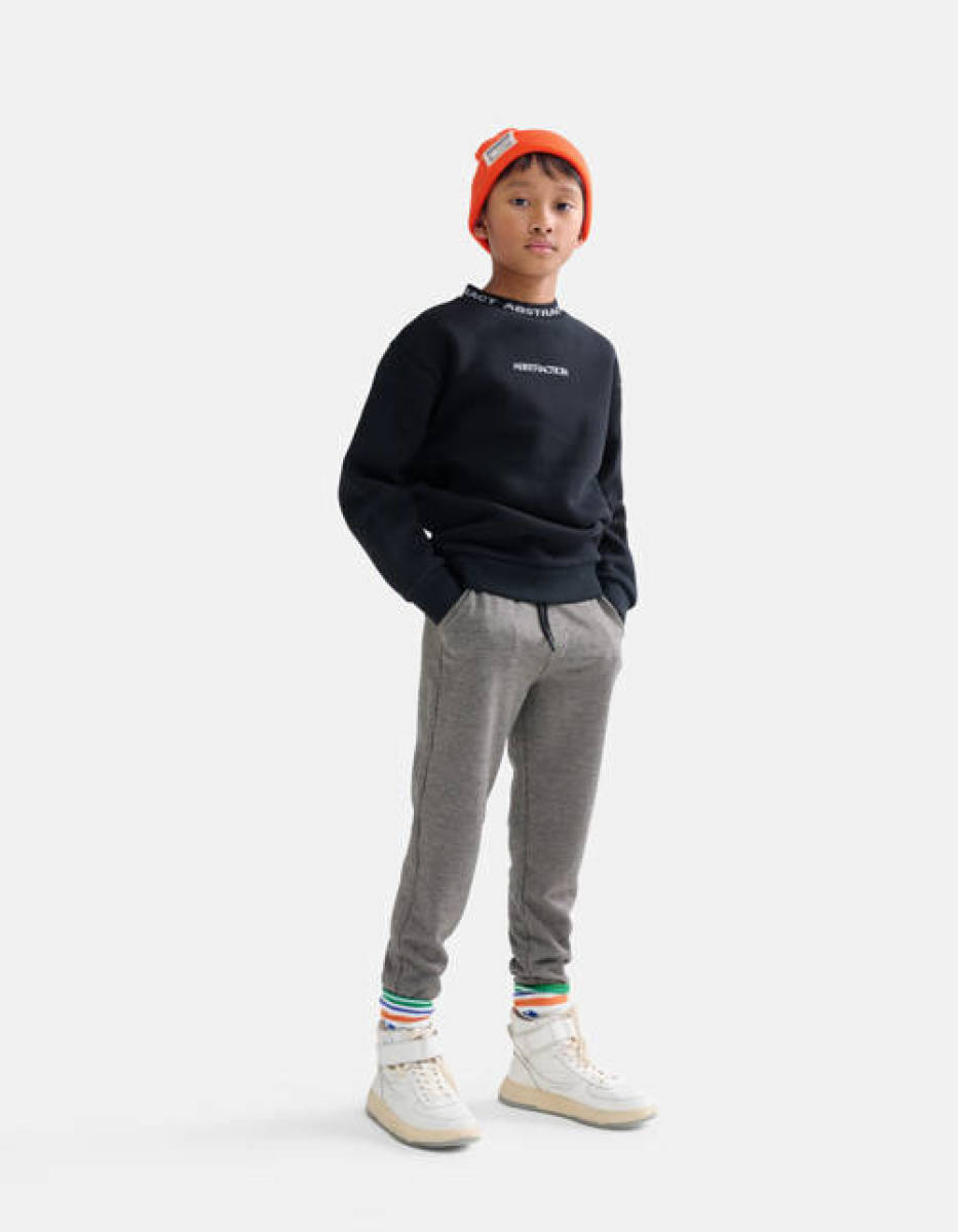 Shoeby Jill & Mitch sweater Igor met tekst zwart