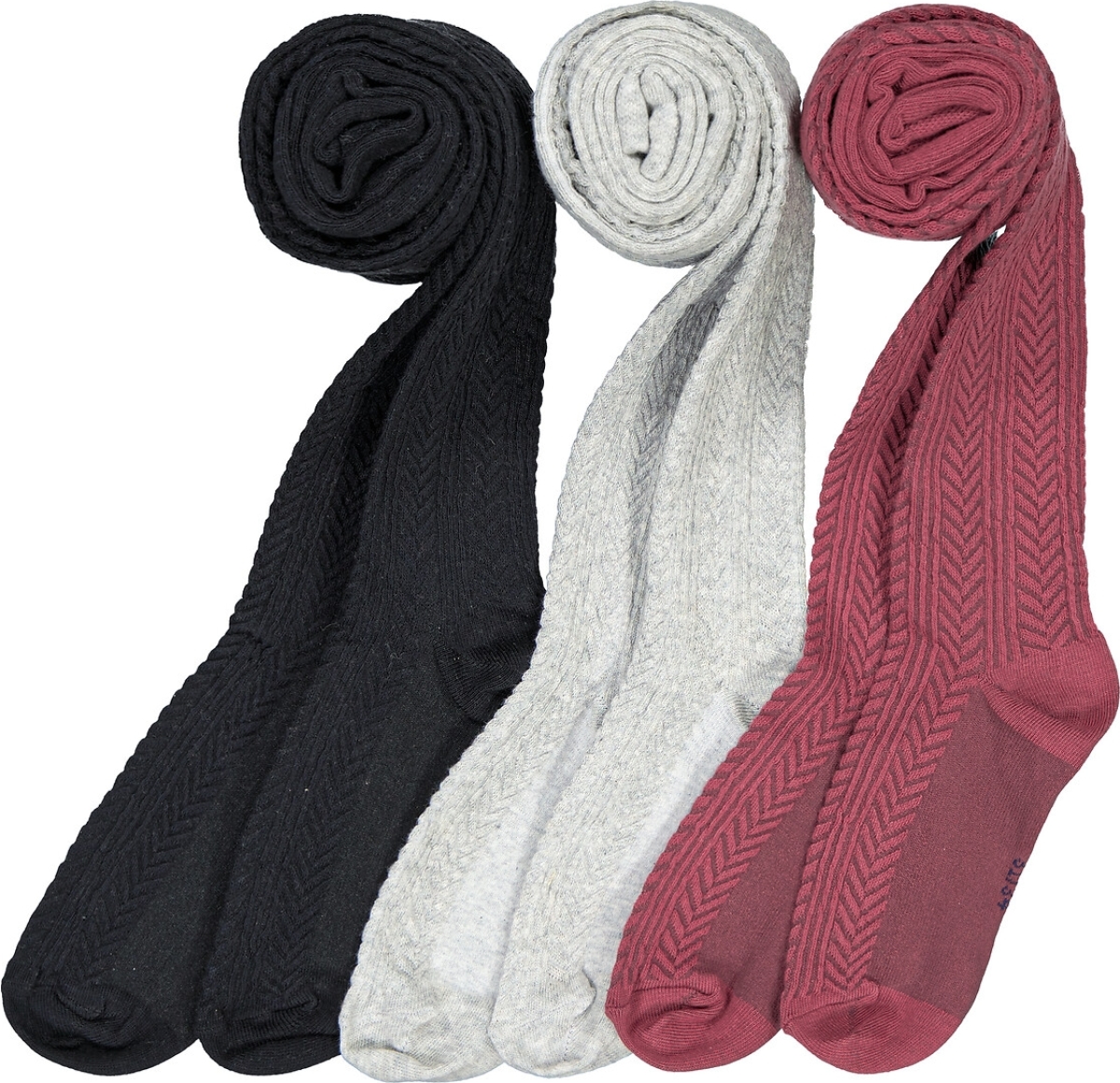 La Redoute Collections Set van 3 paar panty's, kabelmotief