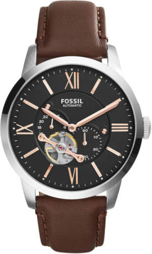 Fossil horloge Townsman ME3061 bruin/ziverkleur