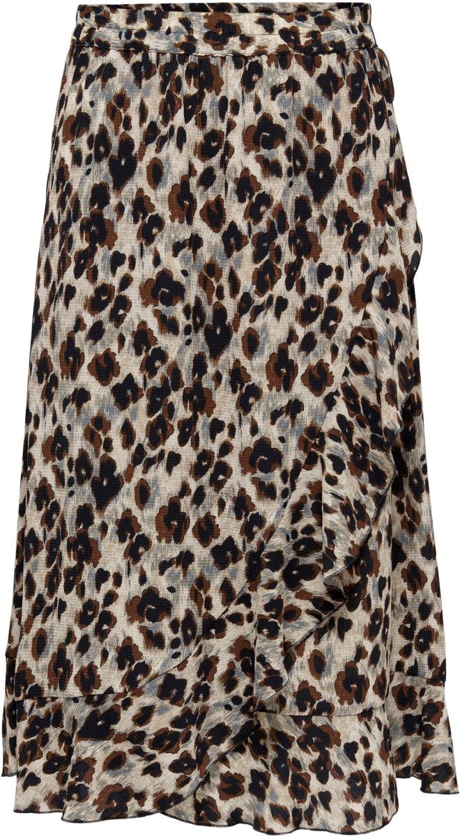 Only Wikkelrok ONLCARLY FLOUNCE LONG SKIRT