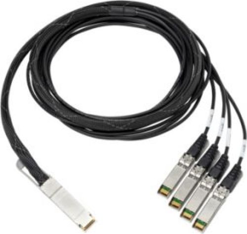 HP Hewlett Packard Enterprise 100GB QSFP28 3m Glasvezel kabel QSFP+ 4x QSFP+ Black,Aluminium