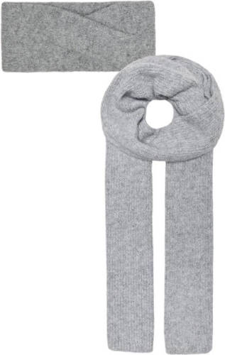 Only hoofdband + sjaal ONLLINEA grijs