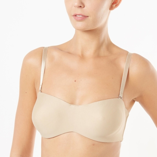 Maidenform strapless minimizer beige
