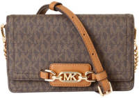 Michael Kors telefoontasje Heather met logoprint bruin