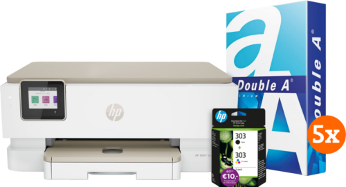 HP ENVY Inspire 7220e + 1 set extra inkt + 2.500 vellen A4 papier