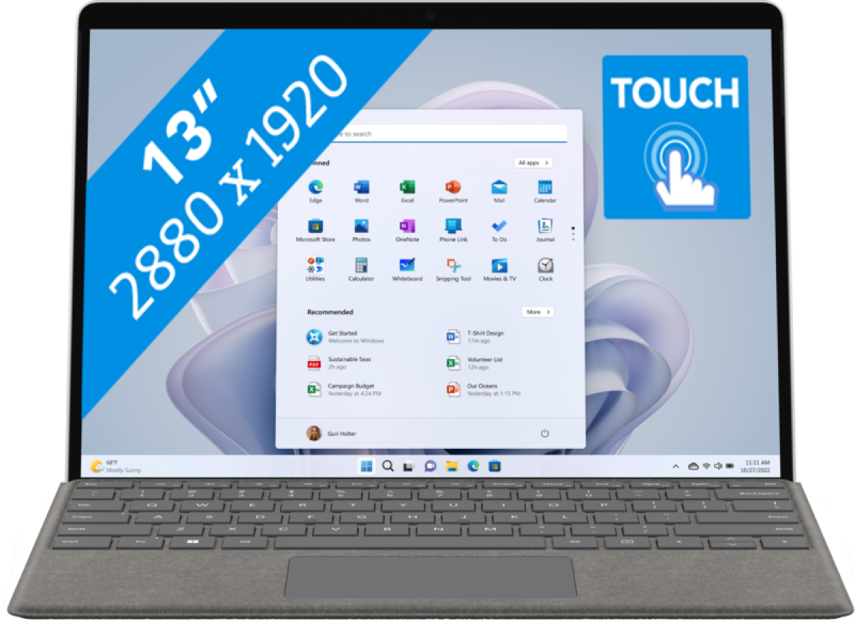 Microsoft Surface Pro 9 i5/8GB/256GB PLATINUM