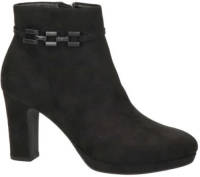 Tamaris suede enkellaarzen zwart
