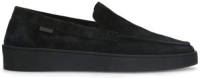 Manfield suede instappers zwart