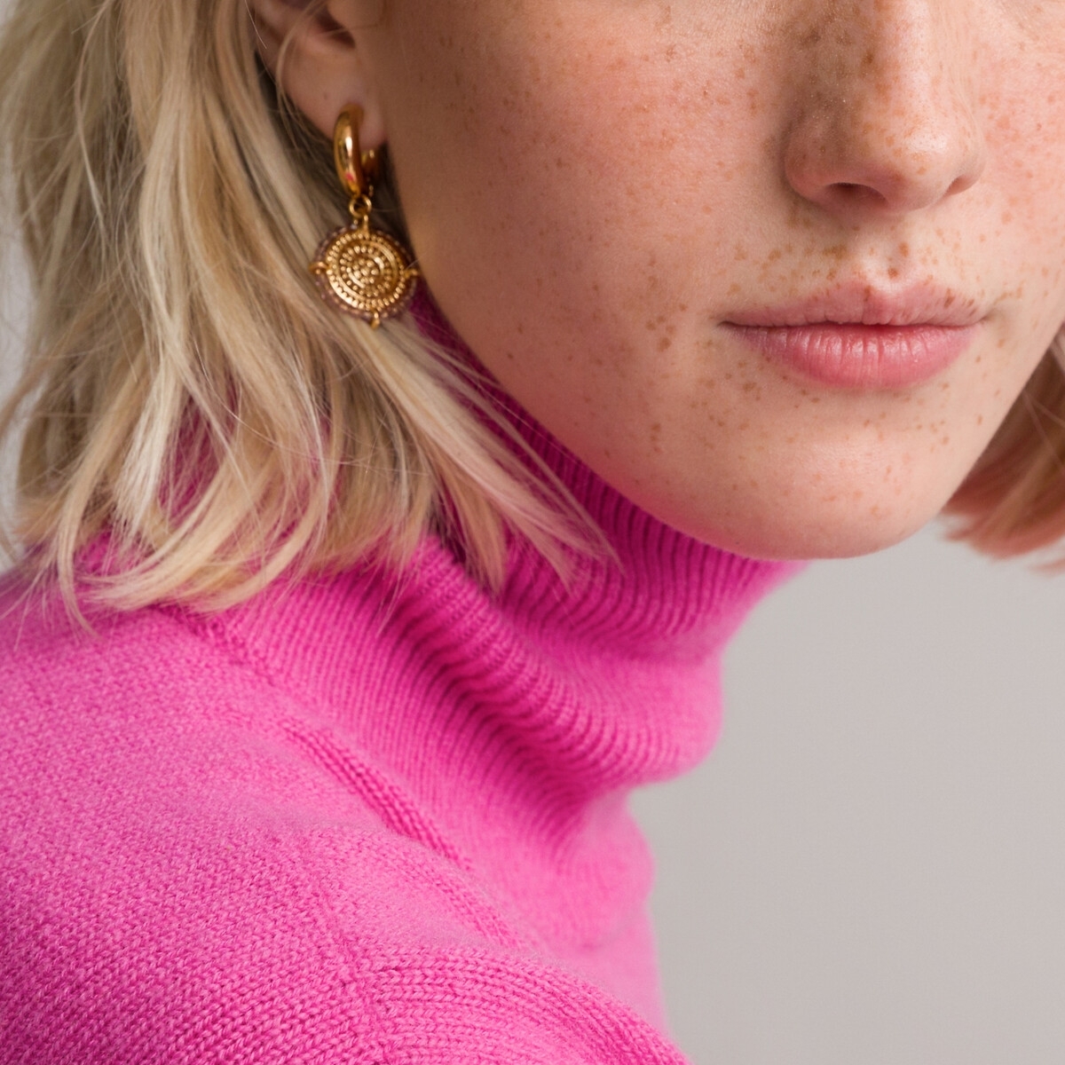 La Redoute Collections Muntvormige oorringen met parels