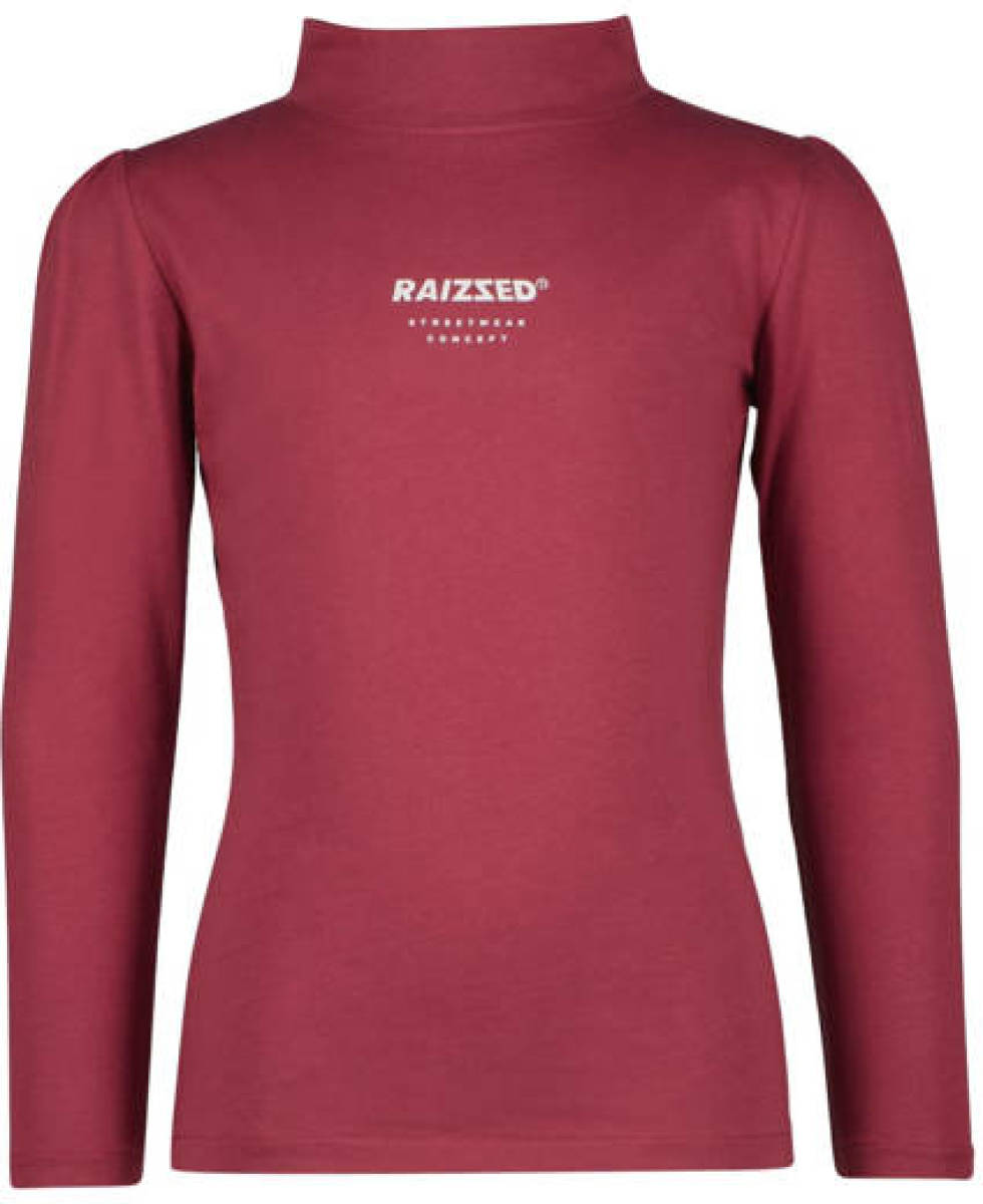Raizzed longsleeve met logo bordeaux rood