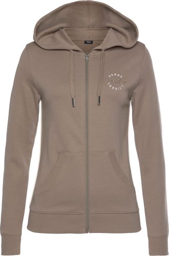 H.I.S Capuchonsweatvest met piping opzij en klein merkborduursel