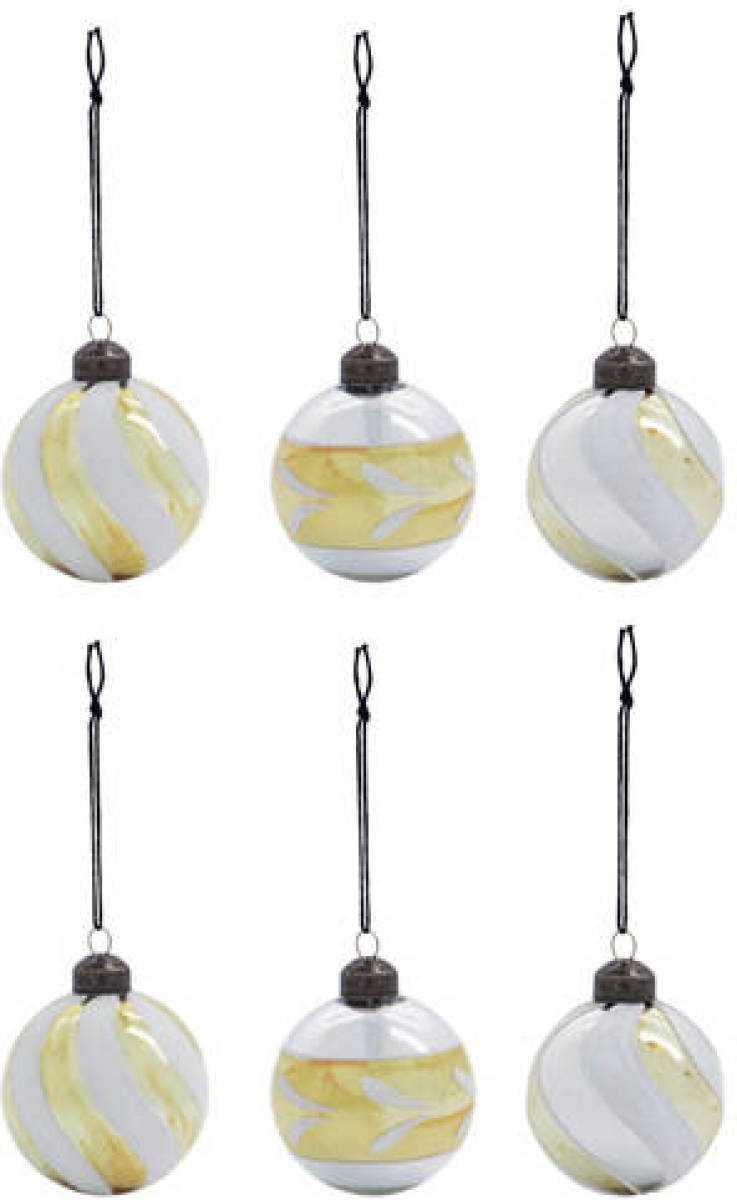 House Doctor kerstbal glowi (set van 6) goud (ø6 cm)