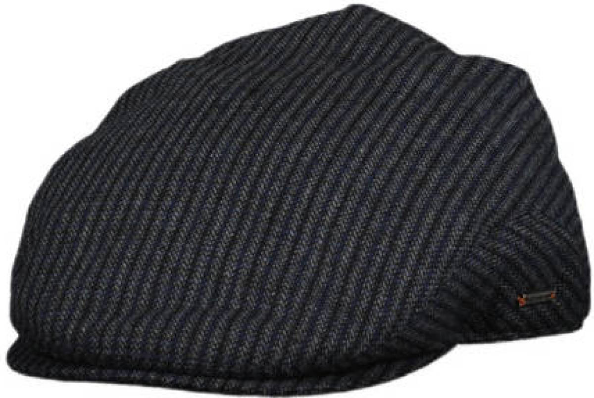 LERROS gestreepte flatcap donkerblauw