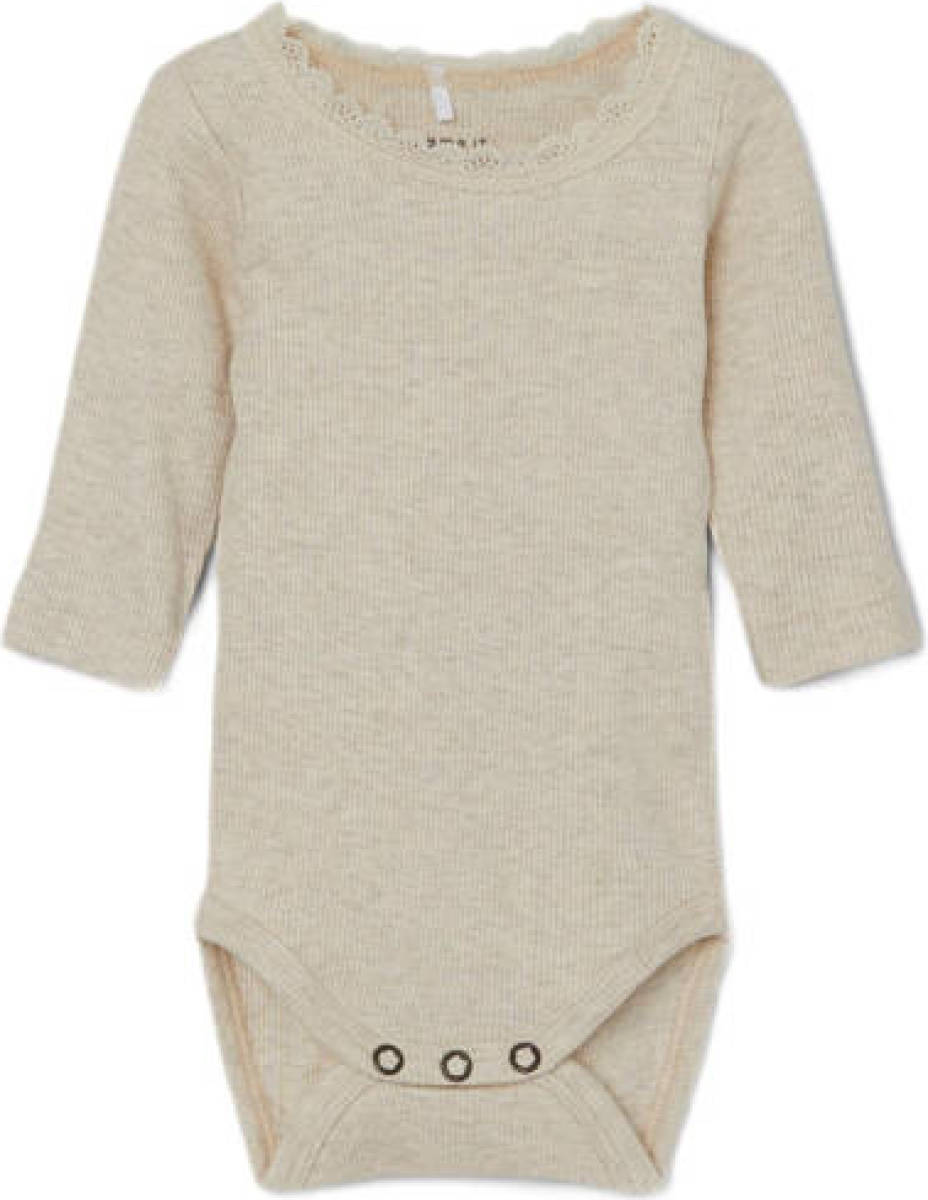 NAME IT BABY romper NBFKAB ecru melange