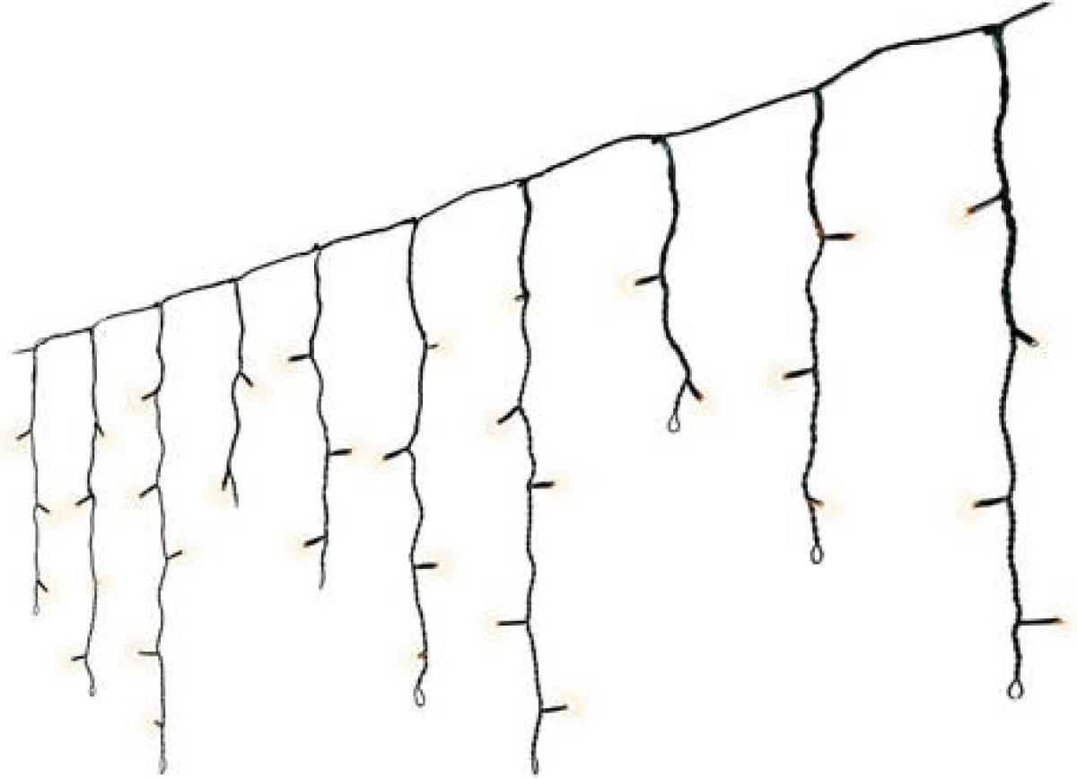 Lumineo lichtgordijn met twinkel (259 LED) (timer) (zwart)