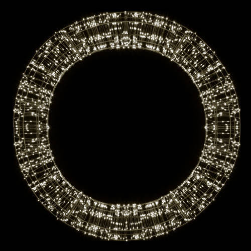 Christmas United kerstkrans (Ø 75 cm) (2000 LED) (zwart)