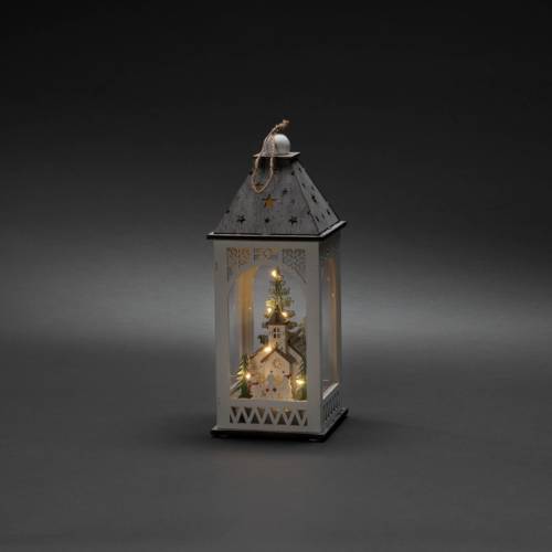 Konstsmide silhouet kerk (op batterij met timer) (11x29 cm) (8 LED)