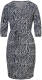 Miss Etam jurk Donna met zebraprint en ceintuur grijs/zwart