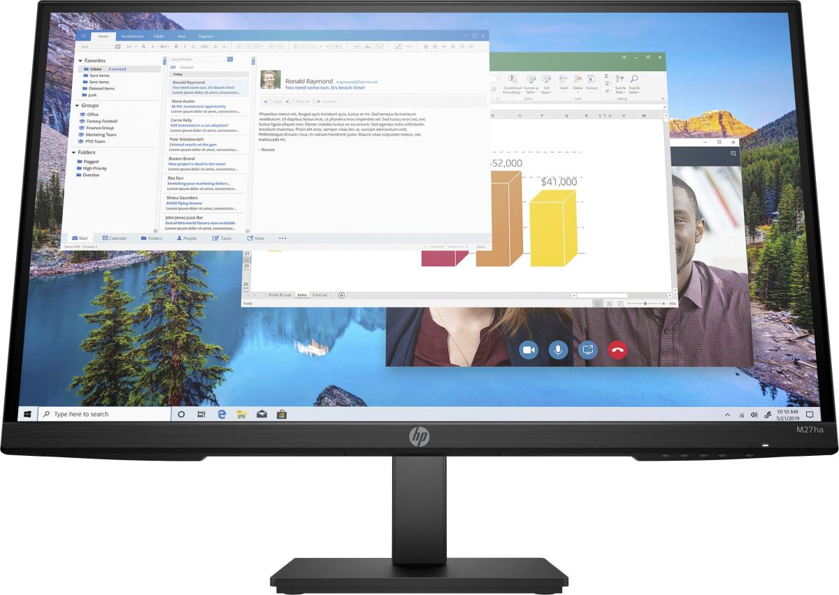 HP Lcd-monitor M27ha, 69 cm / 27 ", Full HD