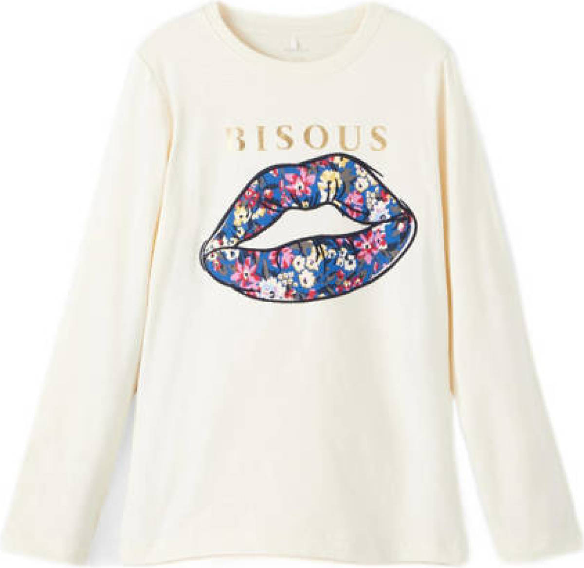 NAME IT longsleeve NKFNANORA van biologisch katoen ecru