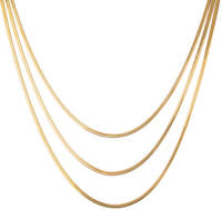 Club Manhattan met goud vergulde ketting Triple Layered Snake