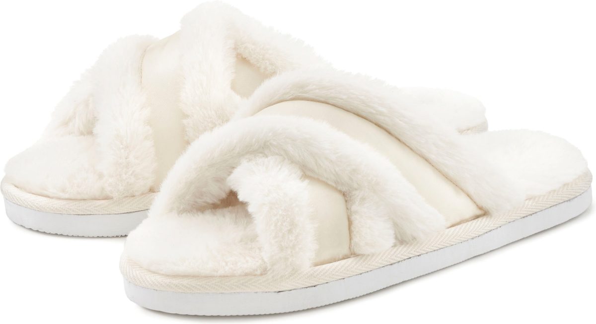Vivance Pantoffels Slippers met aantrekkelijke kruisbandjes veganistisch