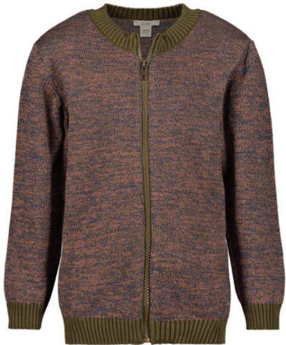 Esprit gemêleerd vest bruin/grijs/groen