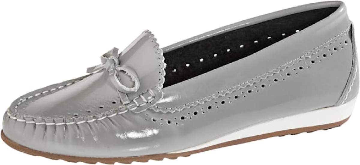 Mocassin met karakteristieke mocassinnaad Liva Loop Grijs