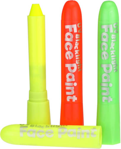 Toi-Toys Blacklight Schminkstiften 3 Stuks 11 Cm