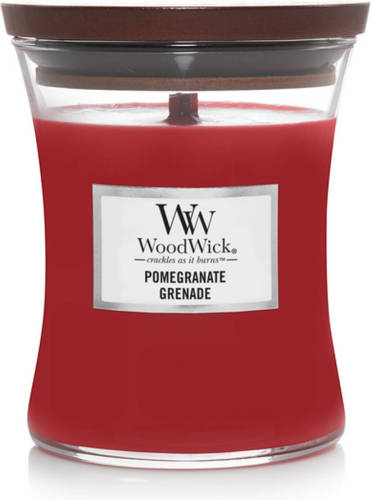 Woodwick Kaars Medium Pomegranate - 11 Cm / ø 10 Cm