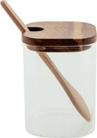 Clayre & Eef Voorraadpot 190 Ml Glas Voorraadbus Bewaarpot Opbergpot Transparant Voorraadbus Bewaarpot