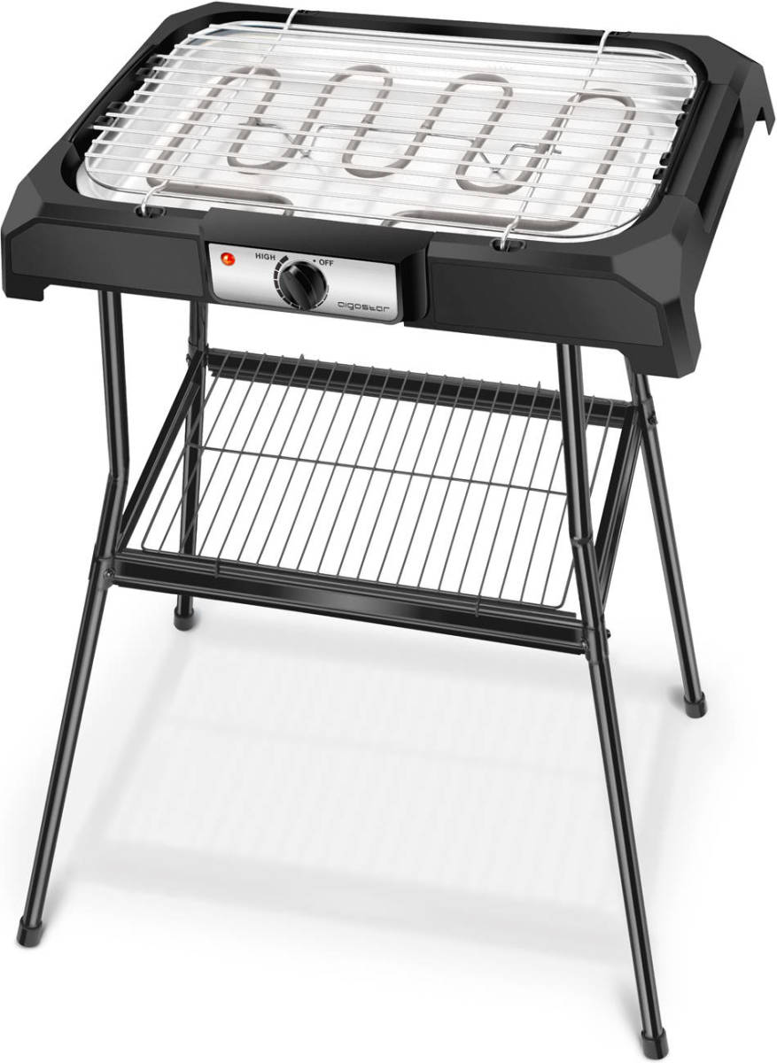 Aigostar Lava Pro 30rrd Elektrische Barbecue - Bbq - Elektrische Grill - 50x34 Cm - 2000 Watt - Zwart