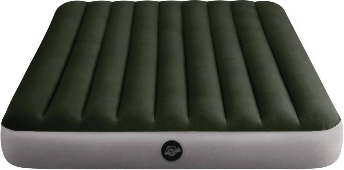 Intex Queen Dura Beam Prestige Downy Met Elektrische Batterijpomp
