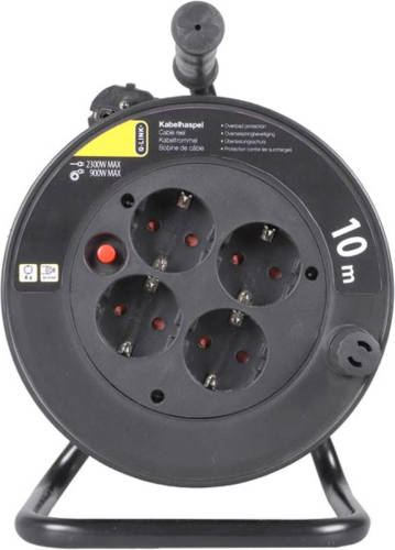 Q-Link Kabelhaspel Randaarde 3 X 1.0 Mm 10 Meter Zwart