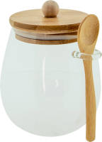 Clayre & Eef Voorraadpot 660 Ml Glas Voorraadbus Bewaarpot Opbergpot Transparant Voorraadbus Bewaarpot