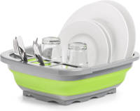 Shoppartners Grijs/groen Opvouwbaar Afdruiprek 38 X 32 Cm - Zeller - Keukenbenodigdheden - Afwassen/drogen - Afdruiprekken Opvouwbaar