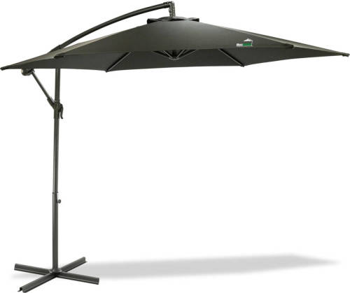 MaxxGarden Deluxe - Duurzame Zweefparasol - Ø300 Cm - Kantelbaar - 3 Meter Doorsnede - Zwart