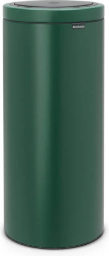 Brabantia Touch Bin Flat Top Afvalemmer 30 Liter Met Kunststof Binnenemmer - Pine Green